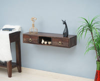 Gila Solid Wood Wall Hang TV Cabinet - Tv Cabinet - Furniselan - Grey-Finish