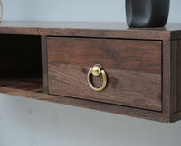 Gila Solid Wood Wall Hang TV Cabinet - Tv Cabinet - Furniselan - Grey-Finish