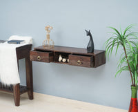 Gila Solid Wood Wall Hang TV Cabinet - Tv Cabinet - Furniselan - Grey-Finish