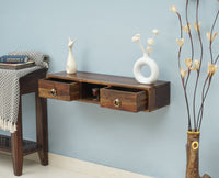 Gila Solid Wood Wall Hang TV Cabinet - Tv Cabinet - Furniselan - Teak-Finish