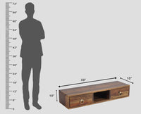 Gila Solid Wood Wall Hang TV Cabinet - Tv Cabinet - Furniselan - Teak-Finish
