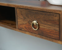 Gila Solid Wood Wall Hang TV Cabinet - Tv Cabinet - Furniselan - Teak-Finish