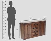 Godavari Sheesham Wood Sidebaord with Four Drawers & Two Doors - Sideboard - Furniselan