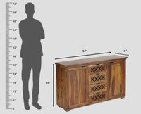 Godavari Sheesham Wood Sidebaord with Four Drawers & Two Doors - Sideboard - Furniselan