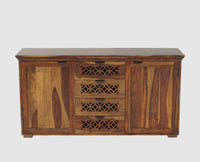 Godavari Sheesham Wood Sidebaord with Four Drawers & Two Doors - Sideboard - Furniselan