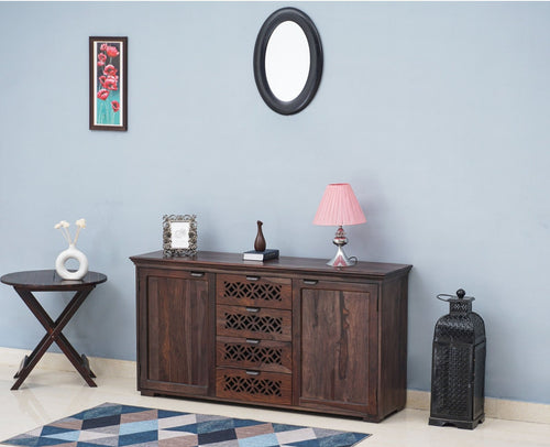 Godavari Sheesham Wood Sidebaord with Four Drawers & Two Doors - Sideboard - Furniselan
