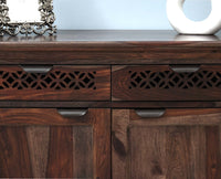 Godavari Sheesham Wood Sidebaord with Two Drawers & Doors - Sideboard - Furniselan