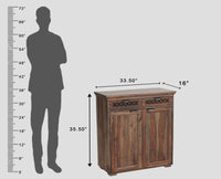 Godavari Sheesham Wood Sidebaord with Two Drawers & Doors - Sideboard - Furniselan