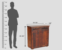 Godavari Sheesham Wood Sidebaord with Two Drawers & Doors - Sideboard - Furniselan