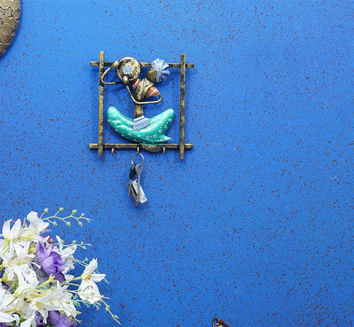 Green Musician Handpainted Key Hanger Furniselan
