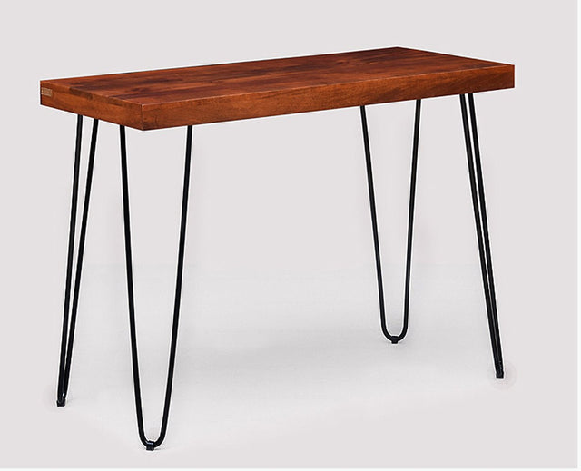 Hanoi Solid Wood Study Table Cum Console Table - Study Table - Furniselan - Maple-Finish