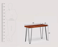 Hanoi Solid Wood Study Table Cum Console Table - Study Table - Furniselan - Maple-Finish