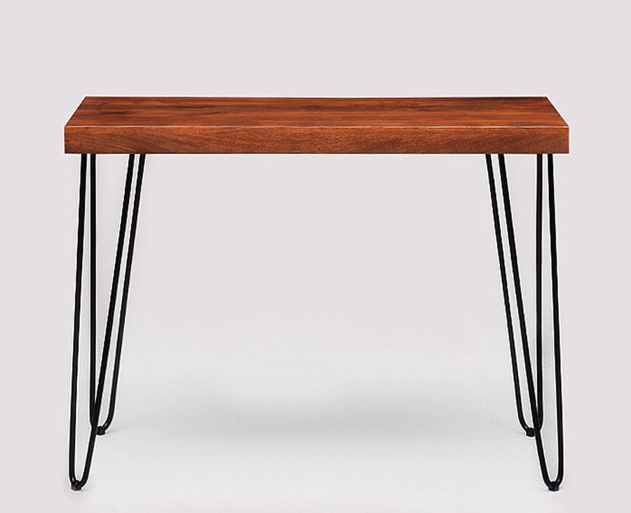 Hanoi Solid Wood Study Table Cum Console Table - Study Table - Furniselan - Maple-Finish
