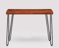 Hanoi Solid Wood Study Table Cum Console Table - Study Table - Furniselan - Maple-Finish
