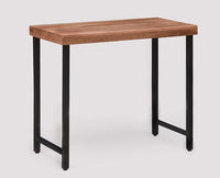 Harare Solid Wood Study Table Cum Console Table - Study Table - Furniselan - Rustic-Teak-Finish