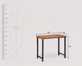 Harare Solid Wood Study Table Cum Console Table - Study Table - Furniselan - Rustic-Teak-Finish