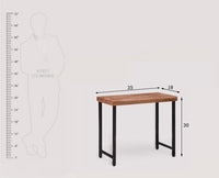 Harare Solid Wood Study Table Cum Console Table - Study Table - Furniselan - Rustic-Teak-Finish