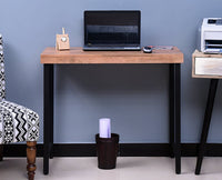 Harare Solid Wood Study Table Cum Console Table - Study Table - Furniselan - Rustic-Teak-Finish