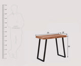 Hargeysa Solid Wood Study Table Cum Console Table - Study Table - Furniselan - Rustic-Teak-Finish