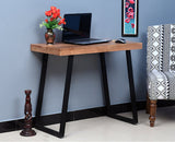 Hargeysa Solid Wood Study Table Cum Console Table - Study Table - Furniselan - Rustic-Teak-Finish