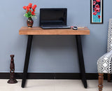 Hargeysa Solid Wood Study Table Cum Console Table - Study Table - Furniselan - Rustic-Teak-Finish