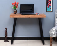 Hargeysa Solid Wood Study Table Cum Console Table - Study Table - Furniselan - Rustic-Teak-Finish