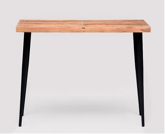Havana Solid Wood Study Table Cum Console Table - Study Table - Furniselan - Rustic-Teak-Finish