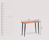 Havana Solid Wood Study Table Cum Console Table - Study Table - Furniselan - Rustic-Teak-Finish