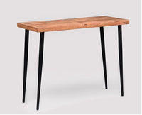 Havana Solid Wood Study Table Cum Console Table - Study Table - Furniselan - Rustic-Teak-Finish