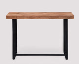 Hefei Solid Wood Study Table Cum Console Table - Study Table - Furniselan - Rustic-Teak-Finish