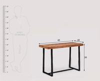 Hefei Solid Wood Study Table Cum Console Table - Study Table - Furniselan - Rustic-Teak-Finish