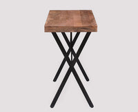 Hermosillo Solid Wood Study Table Cum Console Table - Study Table - Furniselan - Rustic-Teak-Finish