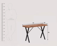 Hermosillo Solid Wood Study Table Cum Console Table - Study Table - Furniselan - Rustic-Teak-Finish