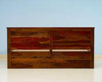 Hong Kong Solid Wood King Size Bed with Box Storage - Furniselan-Maple-Finish
