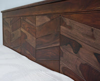 Hong Kong Solid Wood King Size Bed with Box Storage - Furniselan-Grey-Finish
