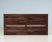 Hong Kong Solid Wood King Size Bed with Box Storage - Furniselan-Grey-Finish