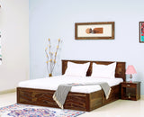 Hong Kong Solid Wood Queen Size Bed with Box Storage