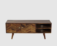 Hong Kong Solid Wood Two Door TV Cabinet - Tv Cabinet - Furniselan-Teak-Finish