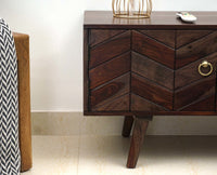 Hong Kong Solid Wood Two Door TV Cabinet - Tv Cabinet - Furniselan-Grey-Finish