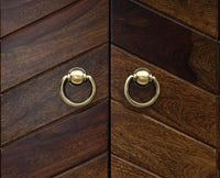 Hong Kong Solid Wood Two Door TV Cabinet - Tv Cabinet - Furniselan-Teak-Finish