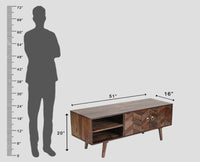 Hong Kong Solid Wood Two Door TV Cabinet - Tv Cabinet - Furniselan-Grey-Finish