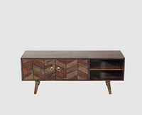 Hong Kong Solid Wood Two Door TV Cabinet - Tv Cabinet - Furniselan-Grey-Finish