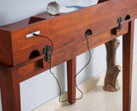 Hyderabad Study Laptop Table With USB Connector - Study Table - Furniselan - Maple-Finish
