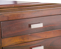 Jacksonville Wooden Three Drawers Bedside Table-Teak Finish - Bedside Table - Furniselan-Teak-Finish