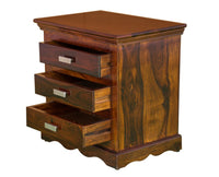 Jacksonville Wooden Three Drawers Bedside Table-Teak Finish - Bedside Table - Furniselan-Teak-Finish