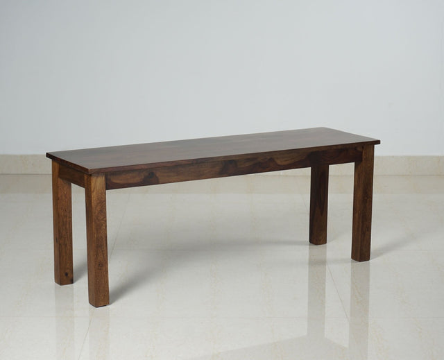 Jaipur Sheesham Wood 3 Seater Dining Bench for Living Room - Bench - Furniselan - Teak-Finish