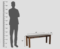 Jaipur Sheesham Wood 3 Seater Dining Bench for Living Room - Bench - Furniselan - Teak-Finish