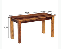 Jaipur Sheesham Wood 4 Seater Dining Table Set with 2 Chair & Bench For Dining Room - Dining Set - Furniselan - Teak-Finish