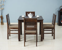 Jaipur Sheesham Wood 4 Seater Dining Table Set with 4 Chair for Dining Room - Dining Set - Furniselan - Grey-Finish