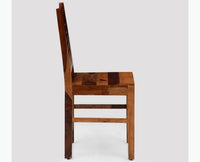 Jaipur Sheesham Wood 4 Seater Dining Table Set with 4 Chair for Dining Room - Dining Set - Furniselan - Rustic-Teak-Finish